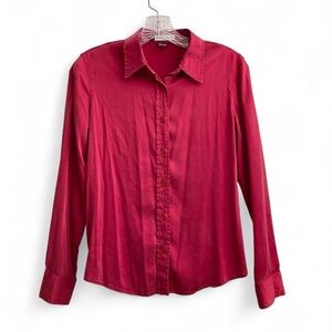 Vintage GAP silk stretch classic button up blouse